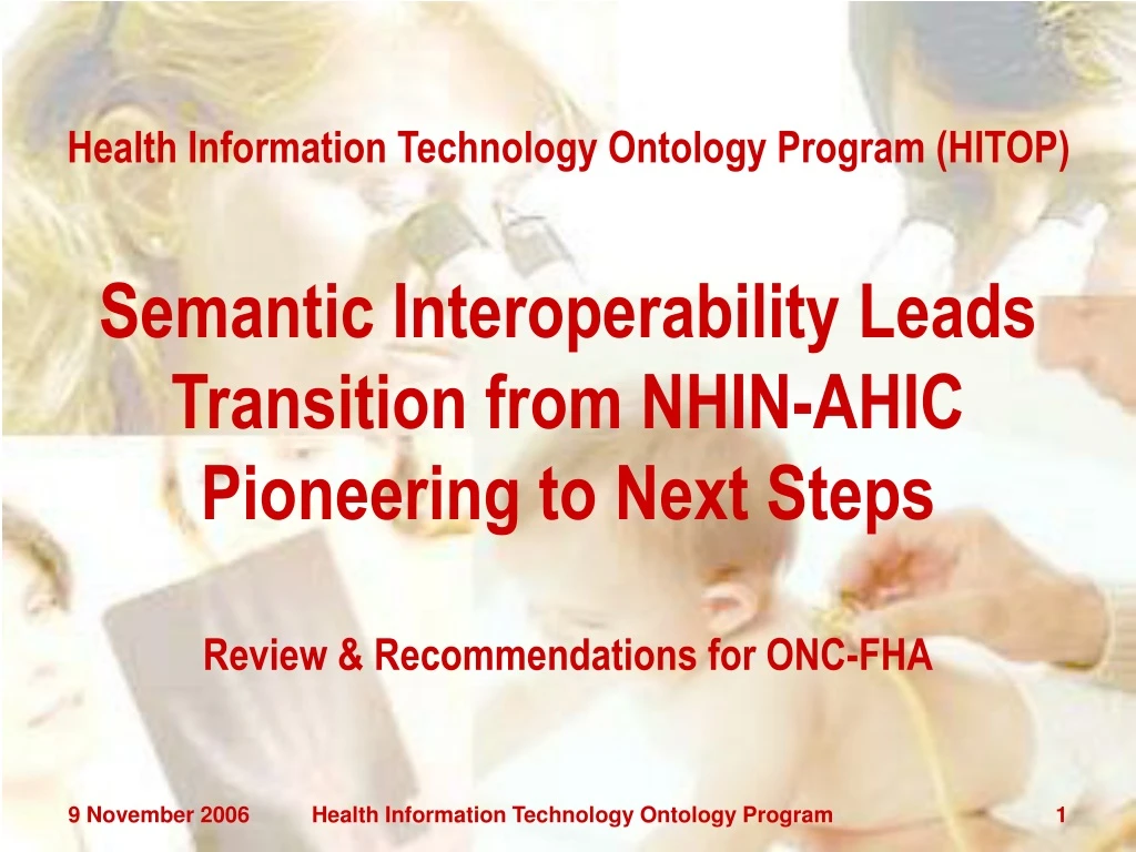 health information technology ontology program