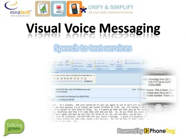 Visual Voice Messaging