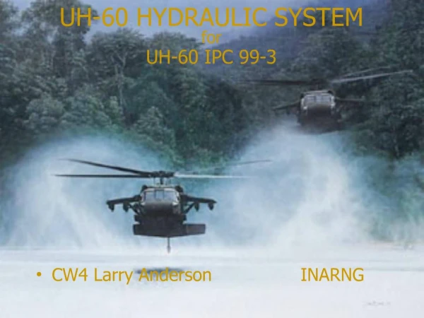 UH-60 HYDRAULIC SYSTEM for UH-60 IPC 99-3