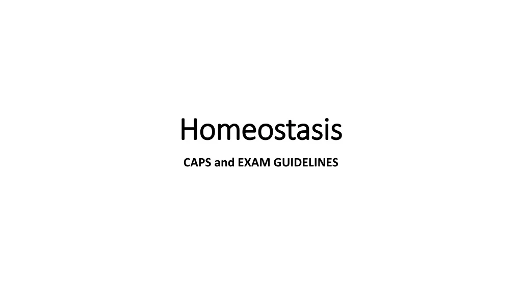 homeostasis