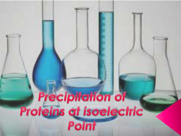 Precipitation of Proteins at isoelectric Point