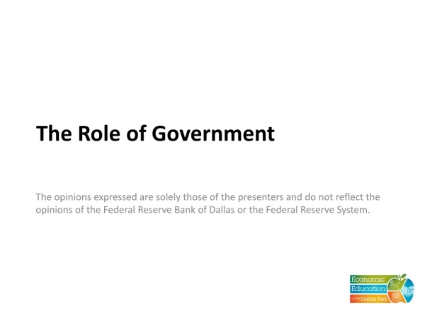 The Role of Government