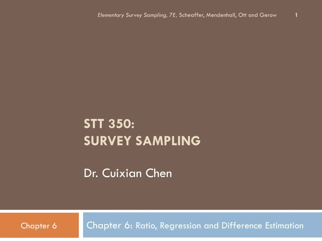 stt 350 survey sampling dr cuixian chen