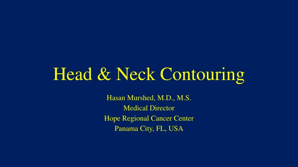 head neck contouring