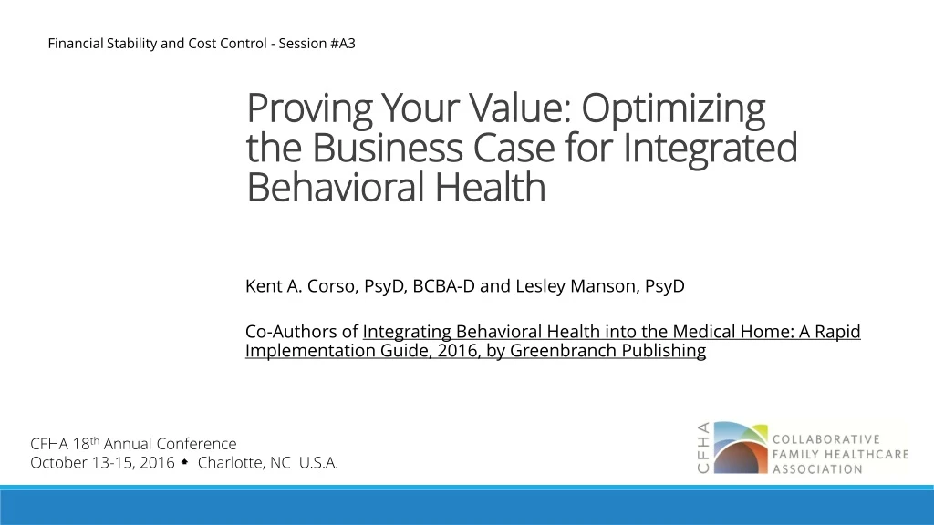 proving your value optimizing the business case for integrated behavioral health