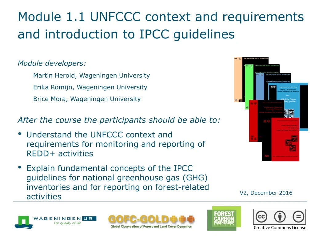 module 1 1 unfccc context and requirements and introduction to ipcc guidelines
