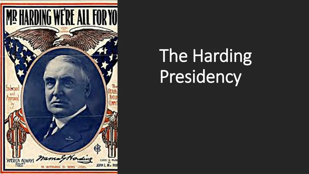 the harding presidency