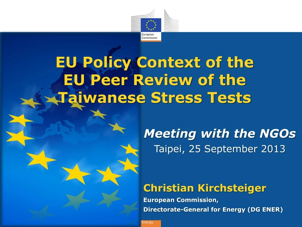 eu policy context of the eu peer review