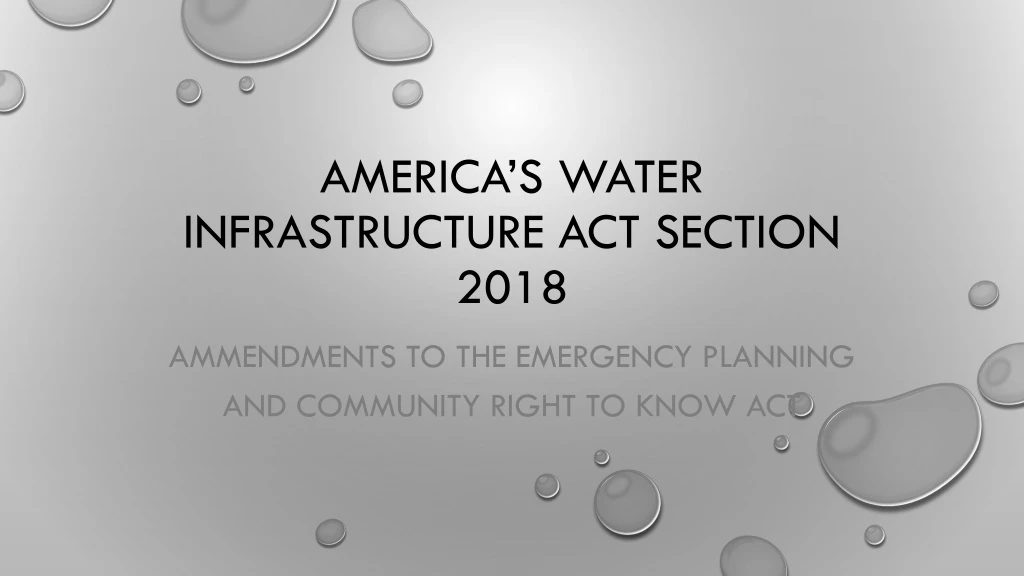 america s water infrastructure act section 2018