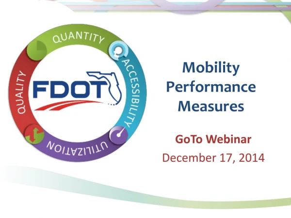 Mobility Performance Measures