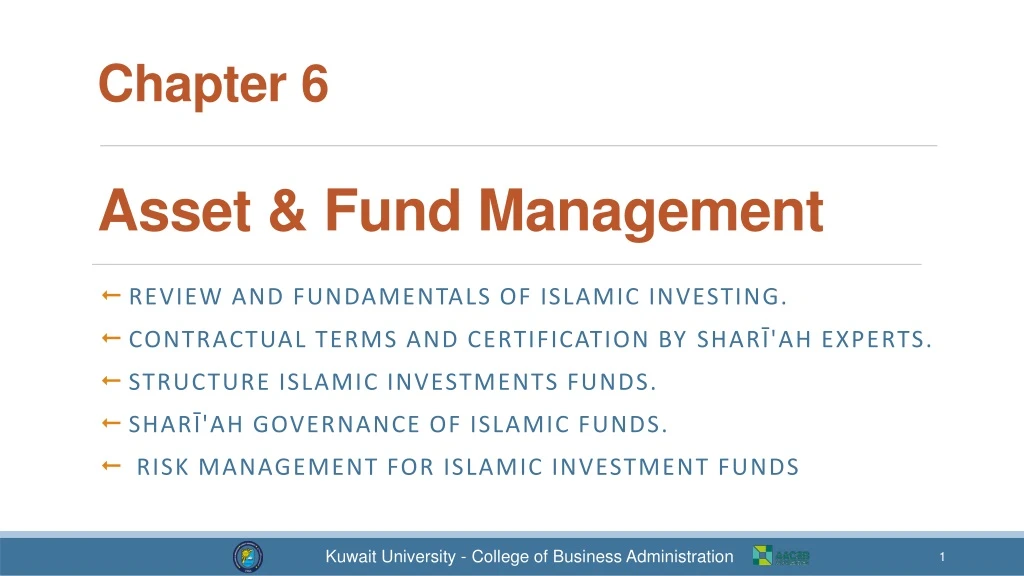 chapter 6 asset fund management