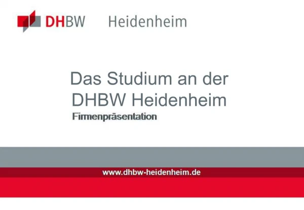 Das Studium an der DHBW Heidenheim