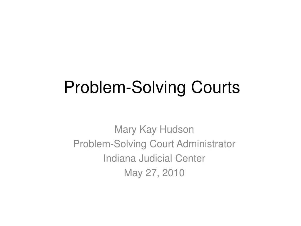 problem solving courts