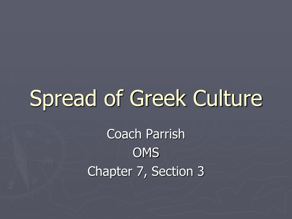 spread of greek culture