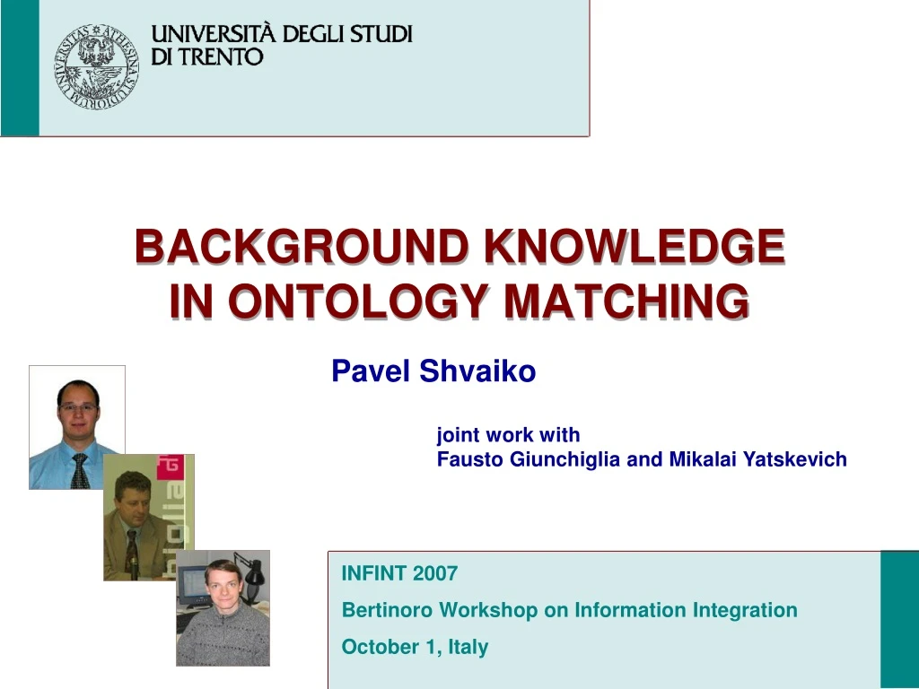 background knowledge in ontology matching