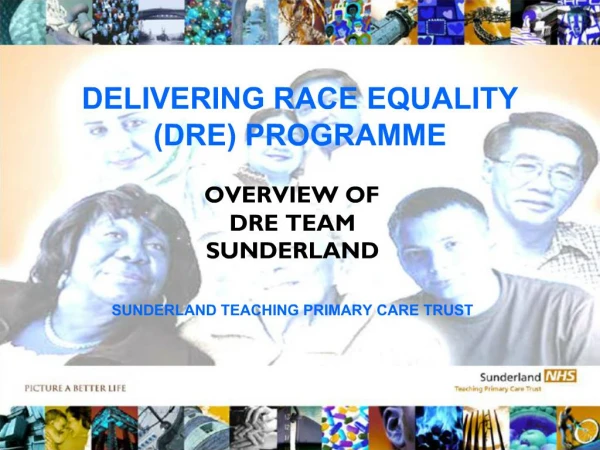 DELIVERING RACE EQUALITY DRE PROGRAMME