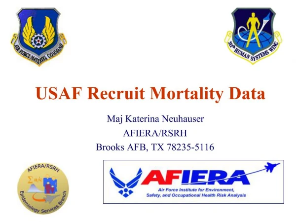 USAF Recruit Mortality Data