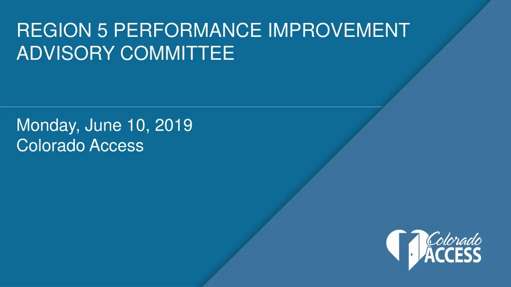 region 5 performance improvement advisory
