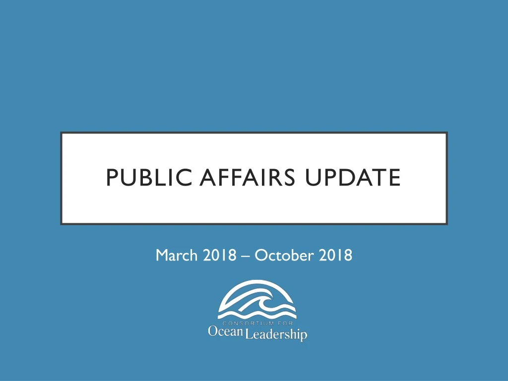 public affairs update