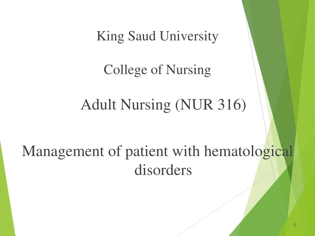 king saud university college of nursing adult