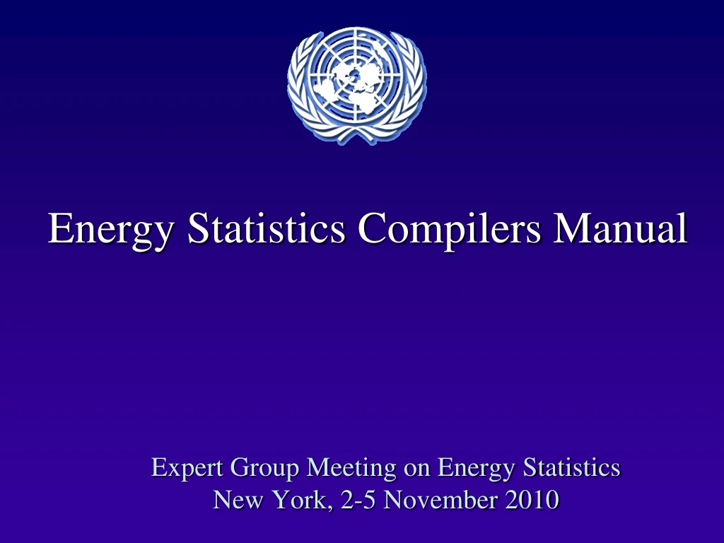 energy statistics compilers manual