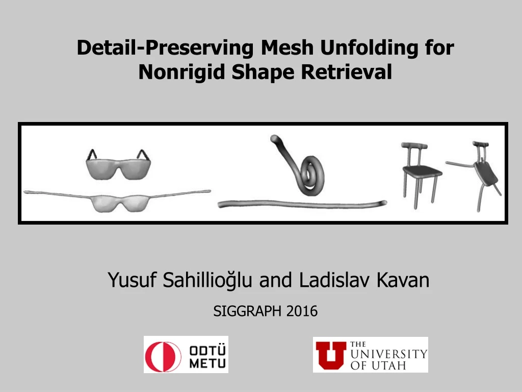 detail preserving mesh unfolding for nonrigid shape retrieval