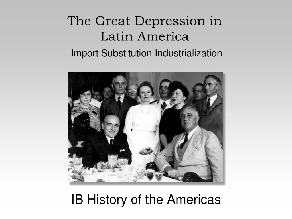 the great depression in latin america import substitution industrialization
