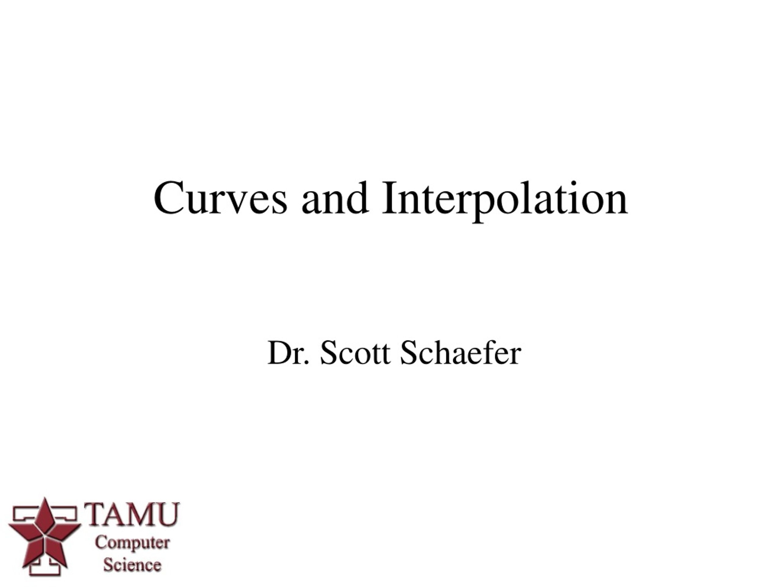 PPT - Curves and Interpolation PowerPoint Presentation, free download ...