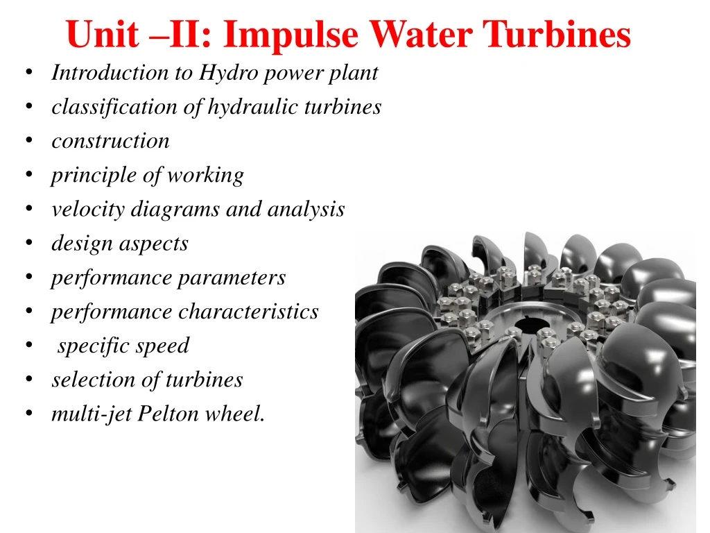 unit ii impulse water turbines