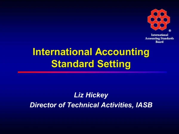 International Accounting Standard Setting