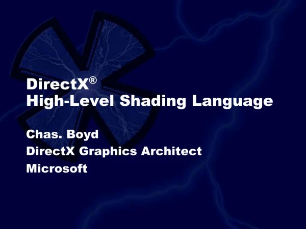 DirectX High-Level Shading Language