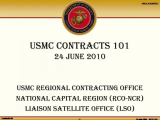Usmc Contracts 101 24 June 2010 - slide 1