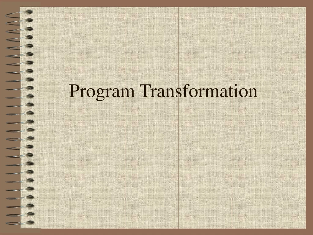 program transformation