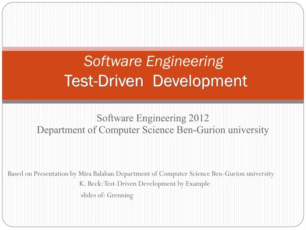 software engineering test driven development