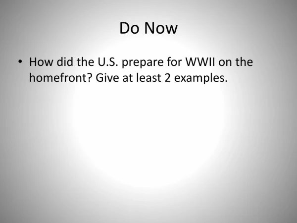 do now