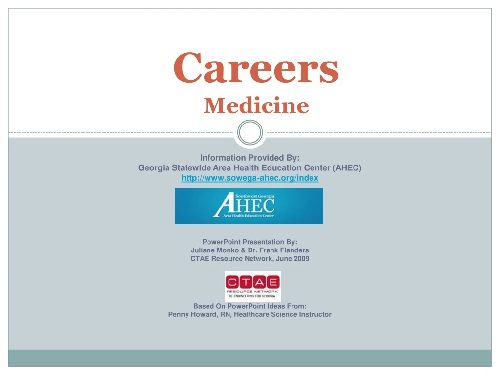 careers medicine