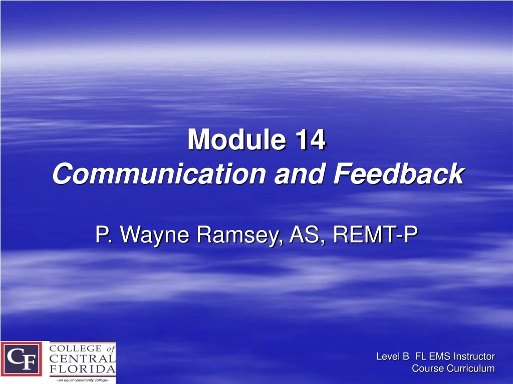 module 14 communication and feedback
