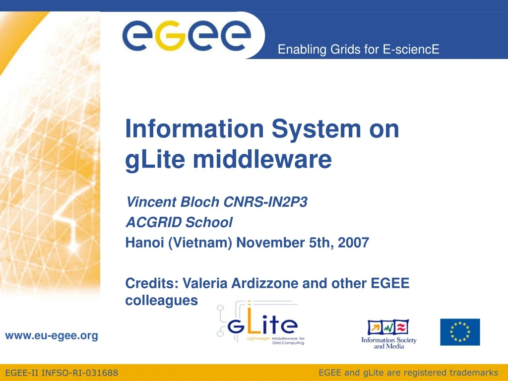 information system on glite middleware