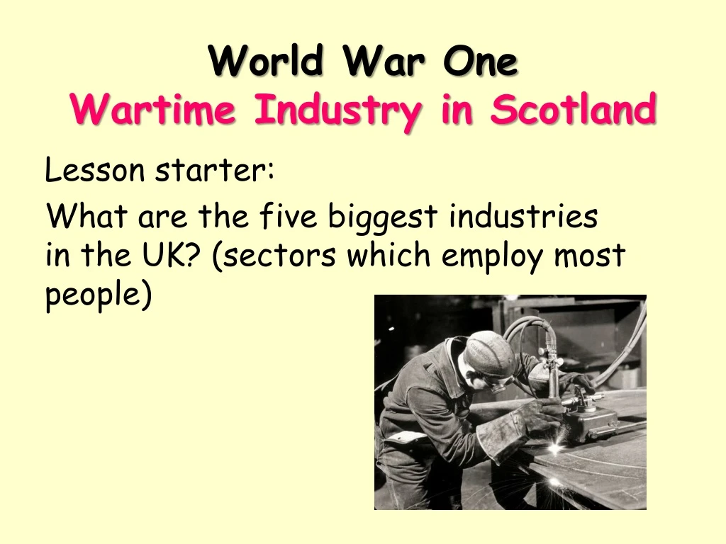world war one wartime industry in scotland