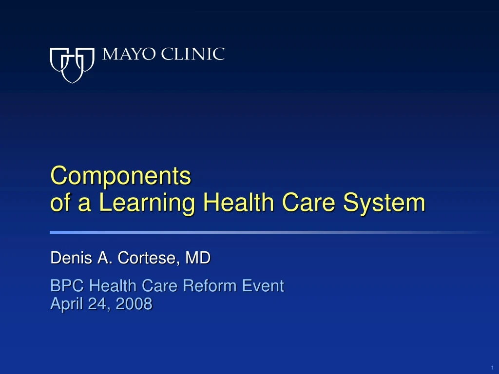 components of a learning health care system
