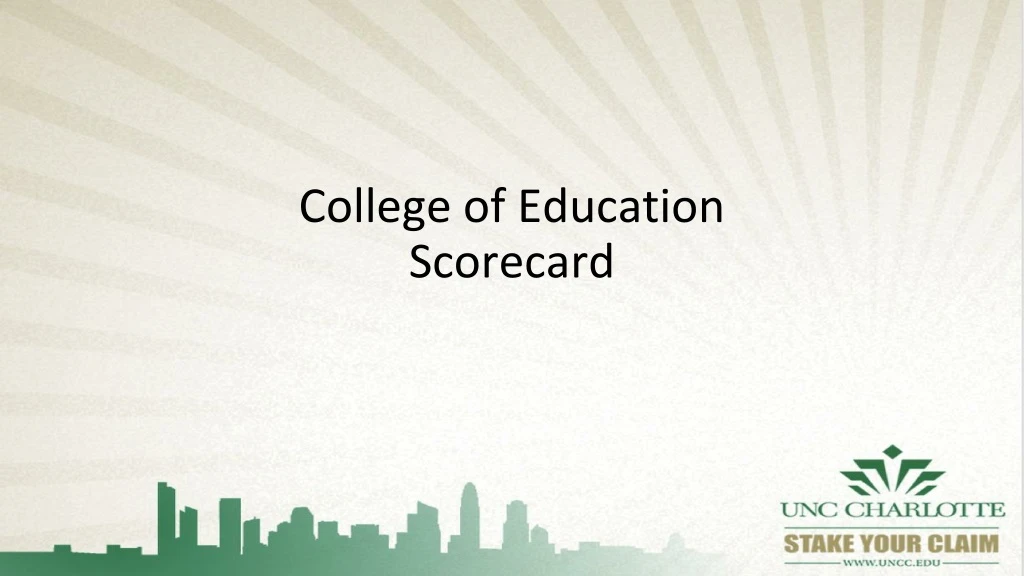 college of education scorecard