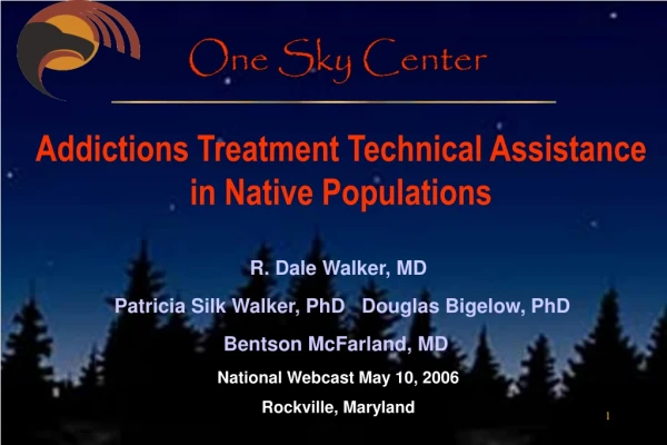 Addictions Treatment Technical Assistance in Native Populations