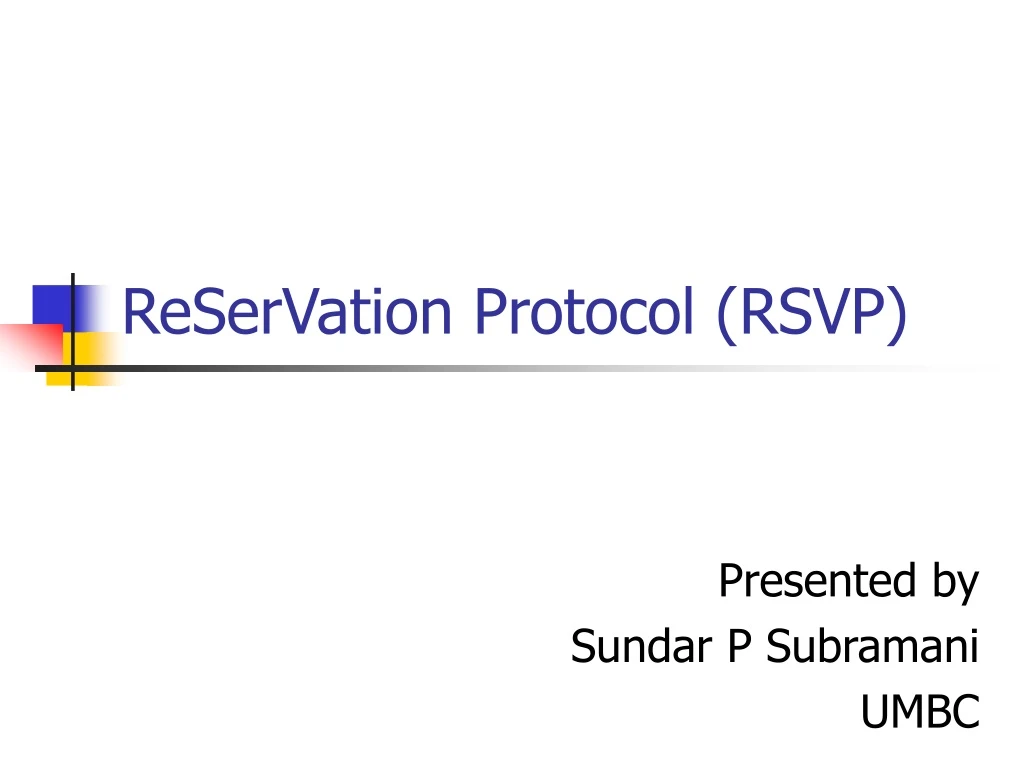 reservation protocol rsvp