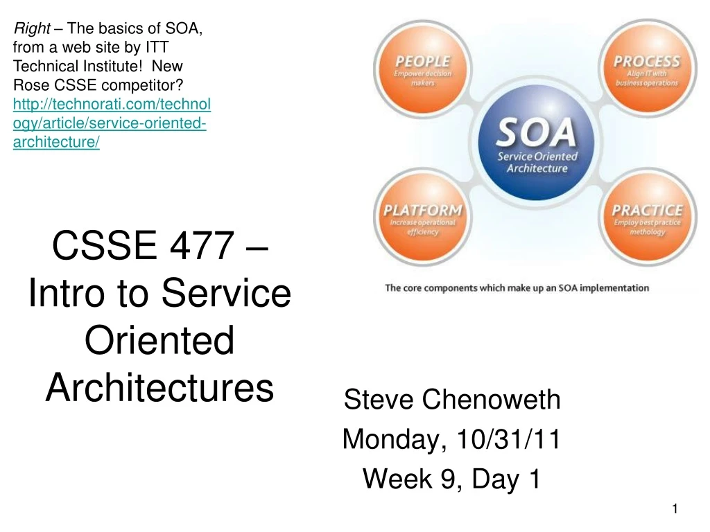 csse 477 intro to service oriented architectures