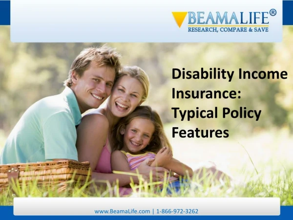 Disability Income Insurance Typical Policy Features