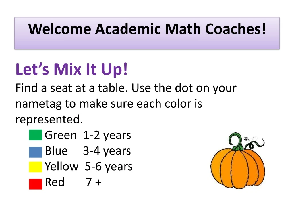 welcome academic math coaches