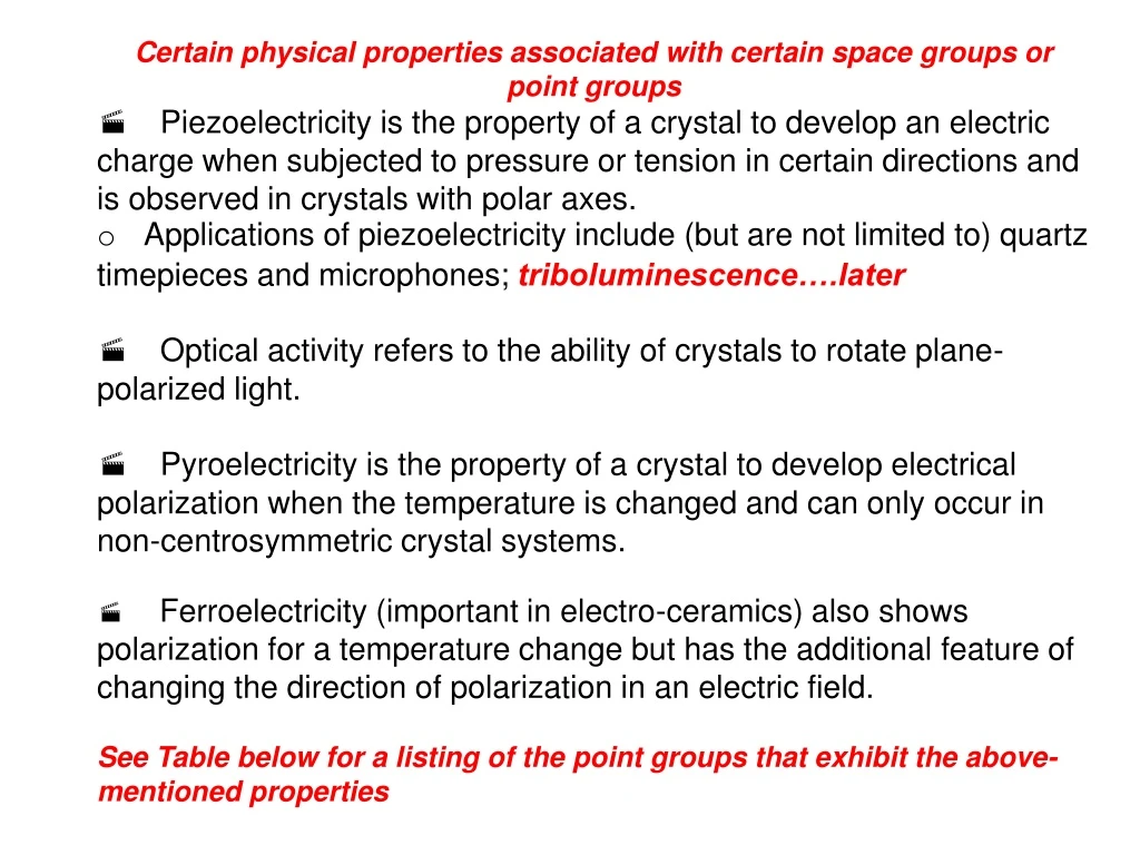 certain physical properties associated with