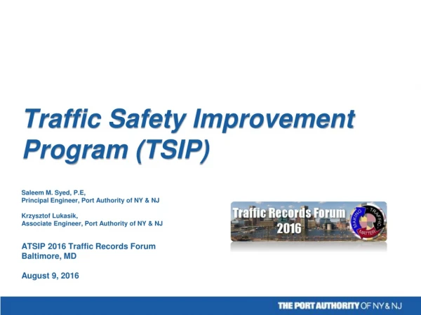 Traffic Safety Improvement Program (TSIP)