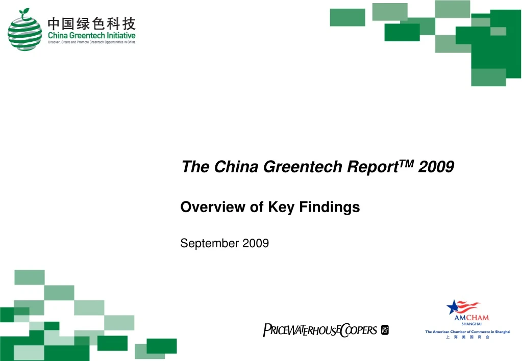 the china greentech report tm 2009