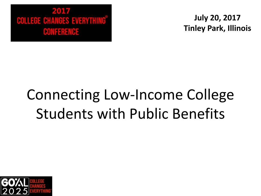 connecting low income college students with public benefits